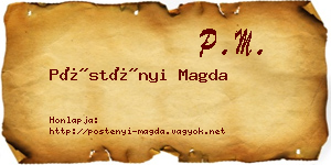 Pöstényi Magda névjegykártya